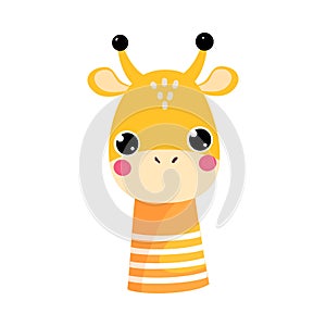 Giraffe Finger Toy and Puppet for Entertainment Play Vector Illustration