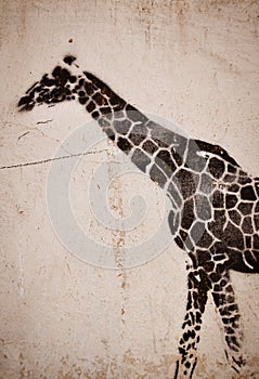Giraffe graffiti