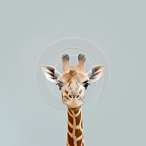 Minimalist Giraffe: Playful Caricatures And Lively Expressions In 8k photo