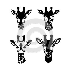 Giraffe head silhouette