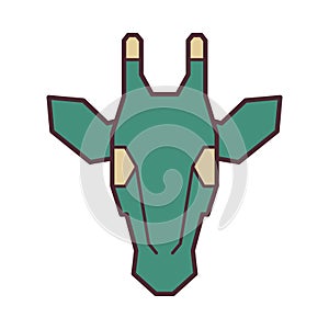 Giraffe head. Vector illustration decorative design
