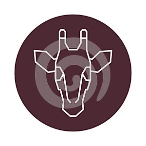 Giraffe head. Vector illustration decorative design