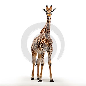 Giraffe isoalated on white background.