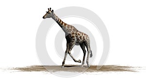 Giraffe - isolated on white background