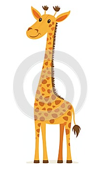 giraffe isolated on white transparent background. PNG format