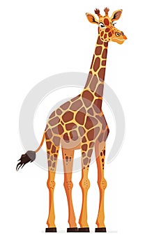 giraffe isolated on white transparent background. PNG format