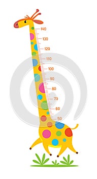 Giraffe meter wall or height chart or wall sticker