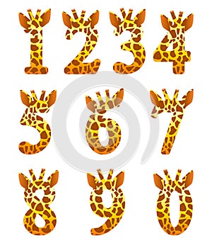 Giraffe numeral set