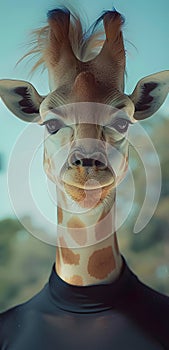 Giraffe Pattern Portrait