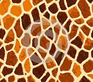 Giraffe Print Texture Seamless Pattern Background