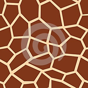 Giraffe seamless pattern. Brown giraffe spots. Popular texture.