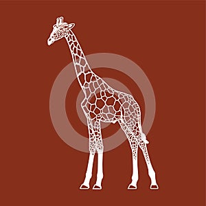 Giraffe silhouette sign vector