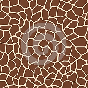Giraffe skin with pattern. Brown spotted texture
