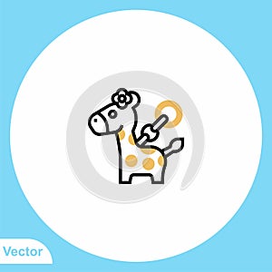 Giraffe vector icon sign symbol