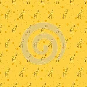 Giraffe vector. Seamless pattern background giraffe. Seamless pattern background wildlife.