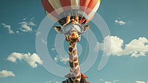 Giraffe Wearing Goggles