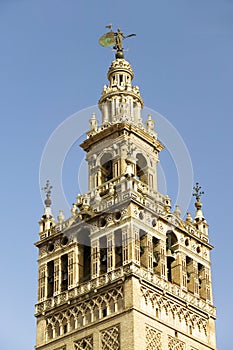 Giralda Bell-tower and Almohade section of historic Cathedral of Sevilla, Andalucia, Southern Spain photo