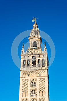 Giralda in the city of Seville in Andalusia, Spain