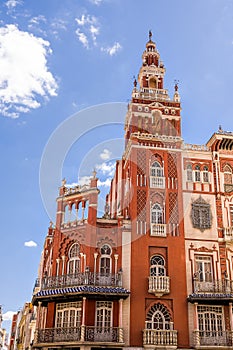 Giralda tower in Plaza de Soledad in Badajoz (Spain photo