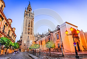 Giralda tower in Seville, Andalusia, Spain