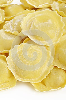 Girasole pasta on white background
