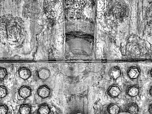 Girder at the base of bridg