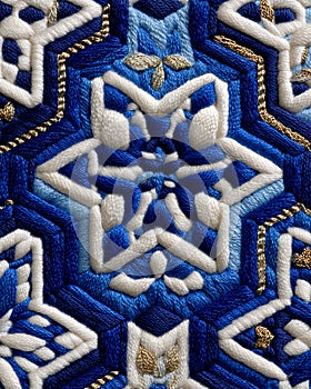 Girih Strapwork Panel with Decagon Interlace and Pentagon