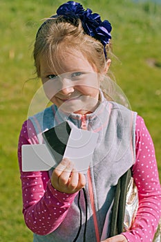 Girl with the accessories for a phototshoot