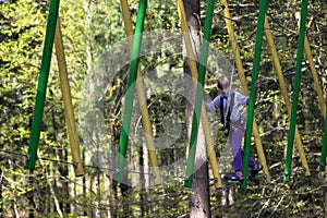 A Girl in an Adventure Park