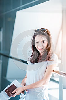 Girl in airport.