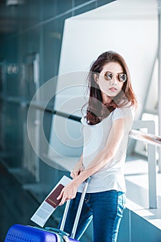 Girl in airport.