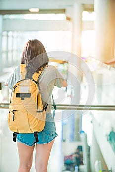 Girl in airport.