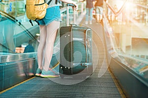 Girl in airport.