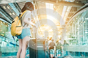 Girl in airport.