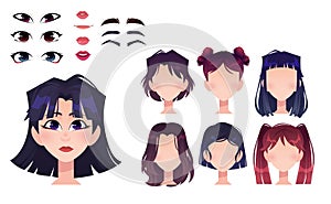 Girl for animation vector set