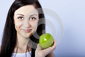 Girl with apple