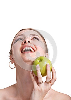 Girl with apple