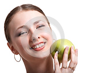 Girl with apple