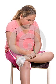 Girl Applying Aloe Vera