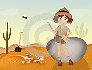 Girl archaeologist discovers fossils