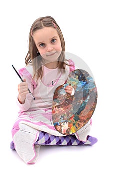 Girl as young artist