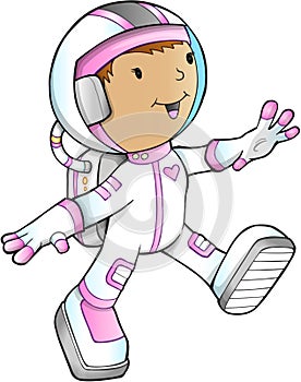 Girl Astronaut Vector