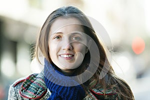 Girl in autumn coat