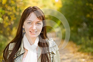 Girl in autumn park