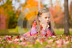 Girl in Autumn Park