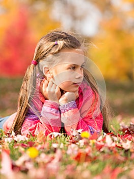 Girl in Autumn Park