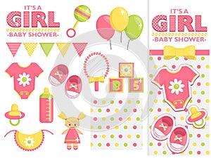 It is a girl baby shower set