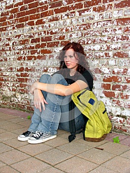 Girl with bag 5 photo