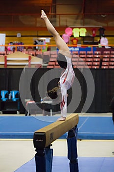 Girl on Balance Beam