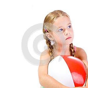 Girl and ball photo